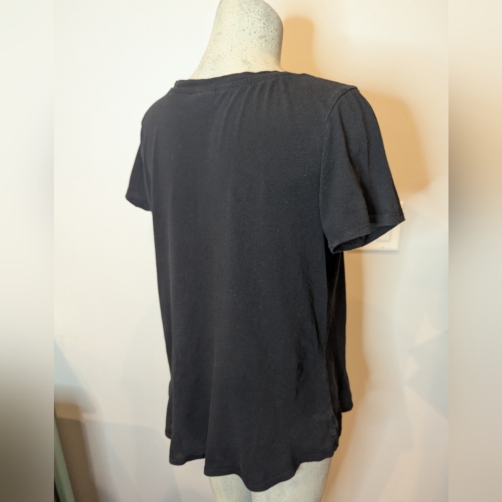 Torrid Signature Jersey Cotton modal V-Neck Tee black 1x - Picture 13 of 15